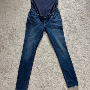 Abercrombie + Fitch Maternity Jean Leggings Raw Hem Size 27S *VGUC